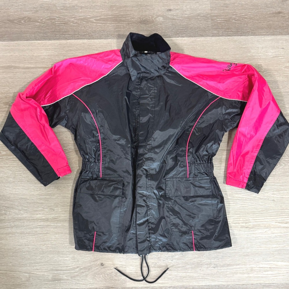 Joe Rocket RS-2 Rain Jacket Ladies XL Pink Black Waterproof Motorcycle Biker